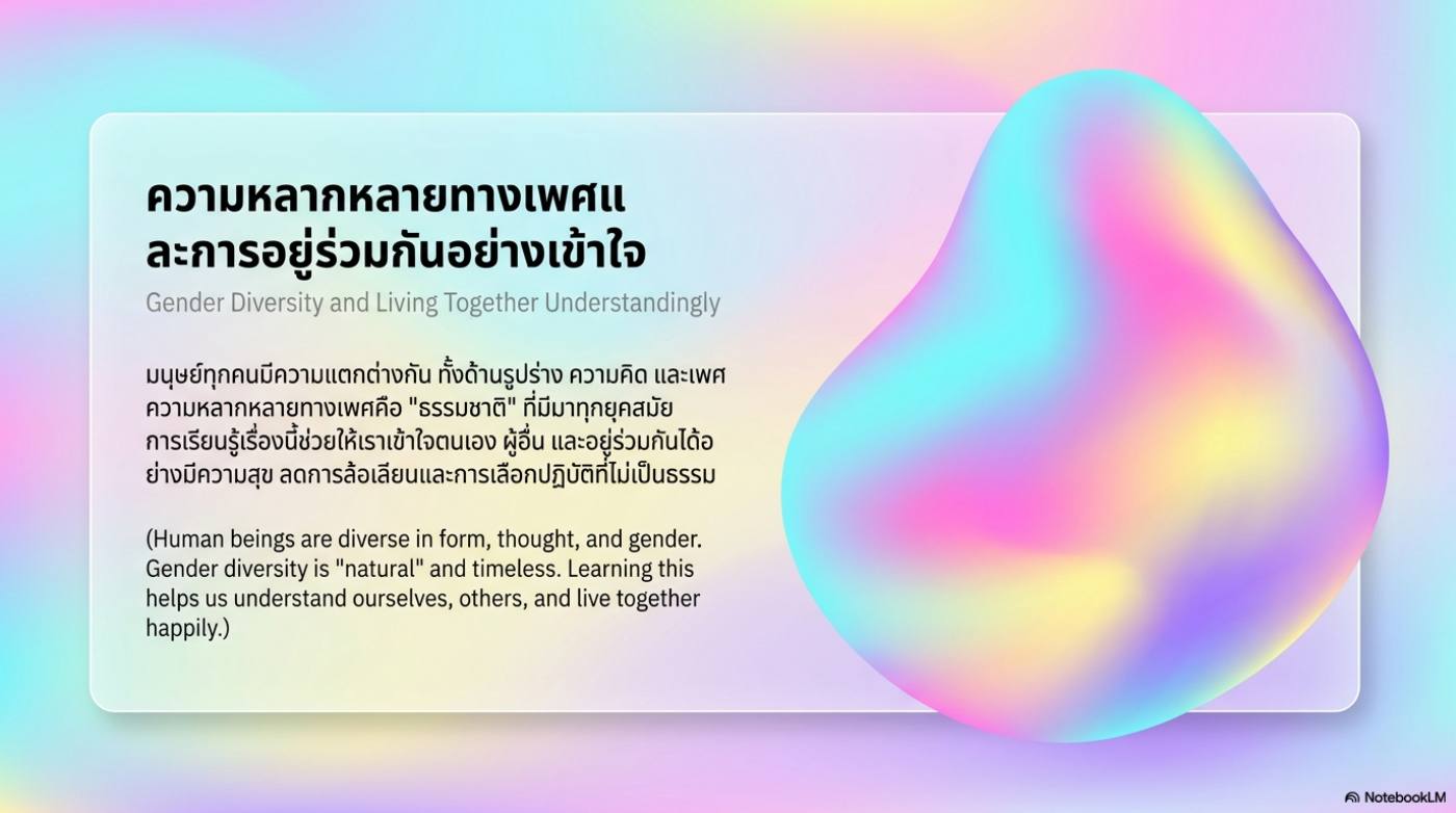 ปกสื่อ ความหลากหลายทางเพศและการอยู่ร่วมกันอย่างเข้าใจ